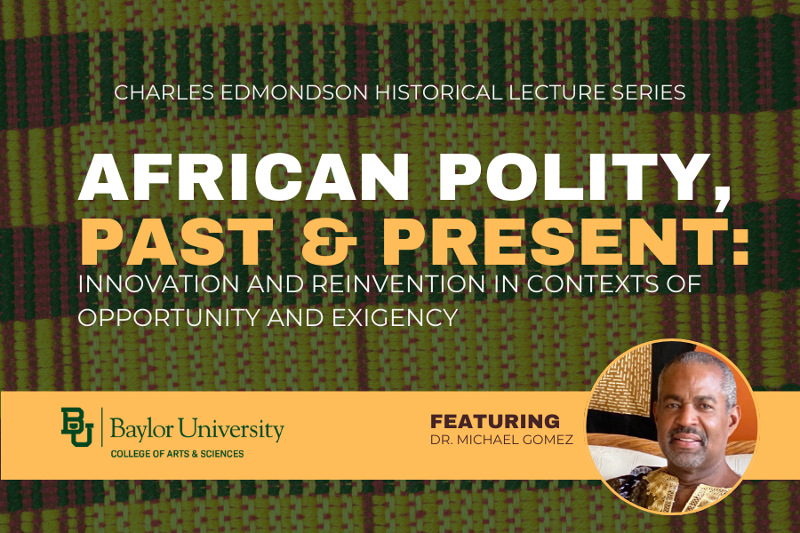 2026 edmondson lecture banner w/ Dr. Gomez headshot